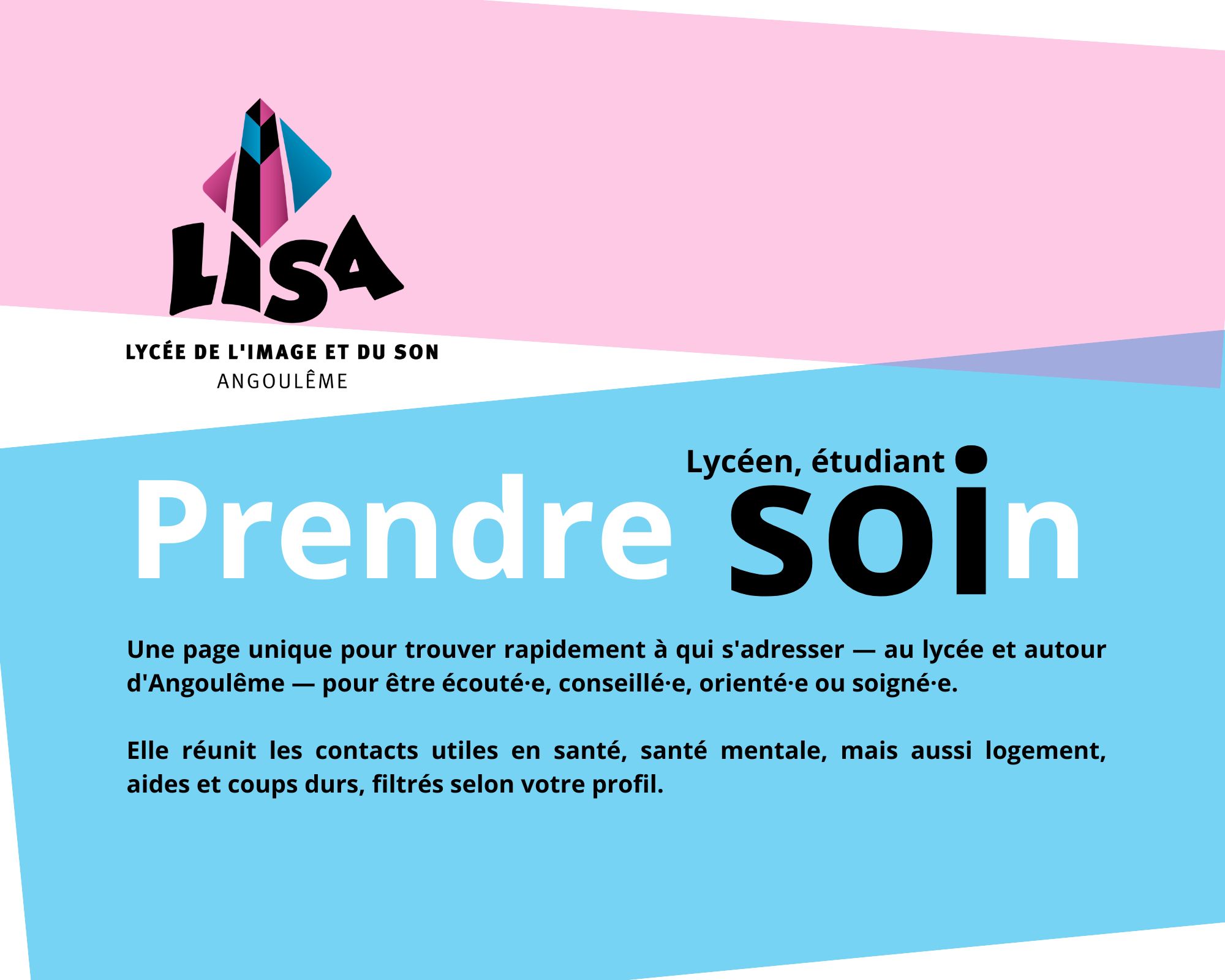 « Prendre soin de soi » : la page santé, écoute & ressources du LISA